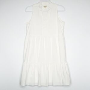 52seven‎ Womens Short Dress Size 4 White Cotton Sleeveless Feminine Resort Bride